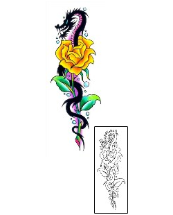 Dragon Tattoo Plant Life tattoo | G1F-00978