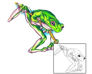 Frog Tattoo Reptiles & Amphibians tattoo | G1F-01116