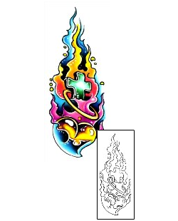 Fire – Flames Tattoo Religious & Spiritual tattoo | G1F-01153