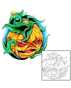 Pumpkin Tattoo Horror tattoo | G1F-01243