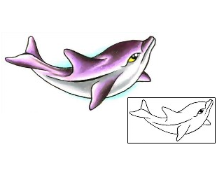Dolphin Tattoo Marine Life tattoo | G1F-01385
