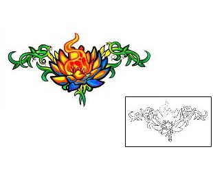 Lotus Tattoo Specific Body Parts tattoo | GAF-00036