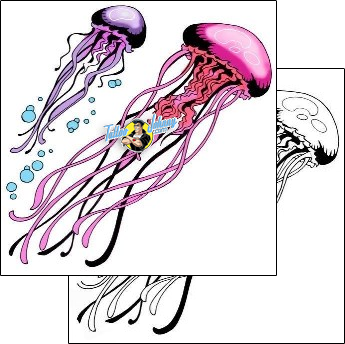 Jellyfish Tattoo marine-life-jellyfish-tattoos-george-davis-gdf-00036