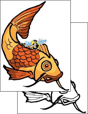 Fish Tattoo marine-life-koi-tattoos-george-davis-gdf-00045