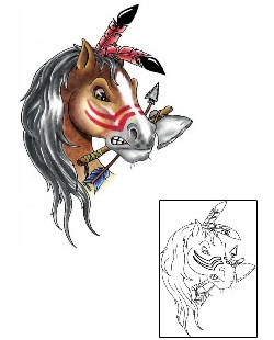 Horse Tattoo Ethnic tattoo | GJF-00104