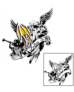 Angel Tattoo Religious & Spiritual tattoo | GJF-00131