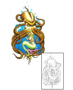 Mermaid Tattoo Mythology tattoo | GJF-00806