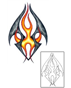 Fire – Flames Tattoo Tattoo Styles tattoo | GJF-01200