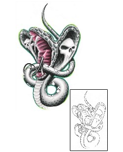 Reptiles & Amphibians Tattoo Horror tattoo | GJF-01421