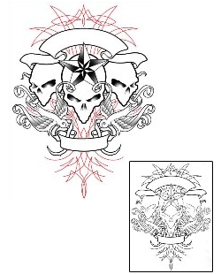 Skull Tattoo Marine Life tattoo | GJF-01679