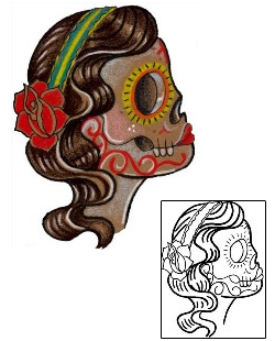 Day of the Dead Tattoo For Men tattoo | GLF-00051
