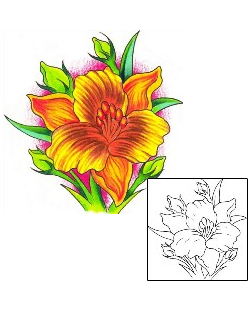 Lily Tattoo Plant Life tattoo | GPF-00205