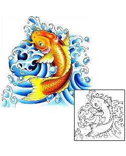 Koi Tattoo Marine Life tattoo | GPF-00221