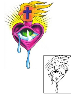 Sacred Heart Tattoo Religious & Spiritual tattoo | GPF-00228