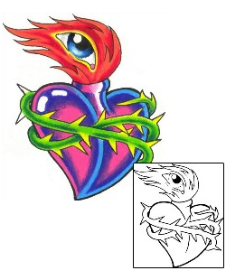 Sacred Heart Tattoo Religious & Spiritual tattoo | GPF-00234
