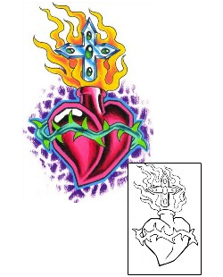 Sacred Heart Tattoo Religious & Spiritual tattoo | GPF-00235