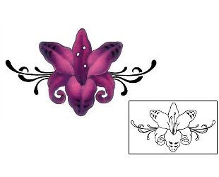 Lily Tattoo Specific Body Parts tattoo | GSF-00379