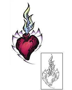 Sacred Heart Tattoo Religious & Spiritual tattoo | GSF-00518