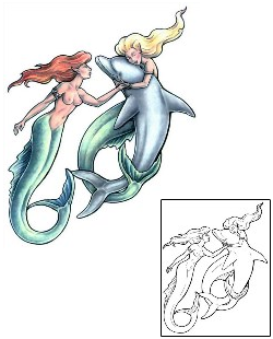 Mermaid Tattoo Marine Life tattoo | GSF-00565