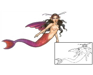 Mermaid Tattoo Mythology tattoo | GSF-00571