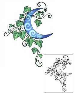 Moon Tattoo Plant Life tattoo | GSF-00597