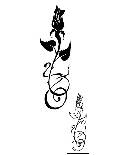 Black Ink Tattoo Plant Life tattoo | GSF-00629