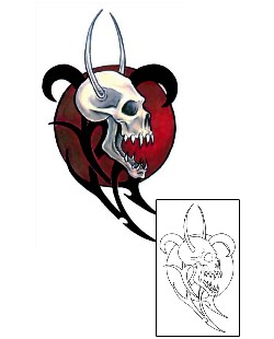 Devil - Demon Tattoo Horror tattoo | GSF-00662