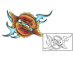 Fish Tattoo Zodiac tattoo | GSF-00907