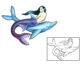 Dolphin Tattoo Marine Life tattoo | GSF-00964