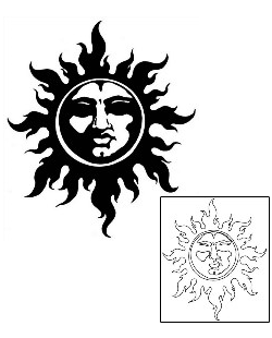 Sun Tattoo Astronomy tattoo | GSF-01083