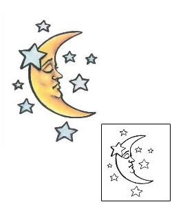 Moon Tattoo Astronomy tattoo | GSF-01137