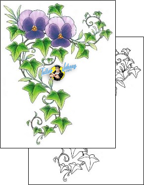 Flower Tattoo plant-life-vine-tattoos-gail-somers-gsf-01267
