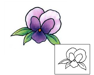 Pansy Tattoo Plant Life tattoo | GSF-01277