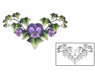 Pansy Tattoo Specific Body Parts tattoo | GSF-01281