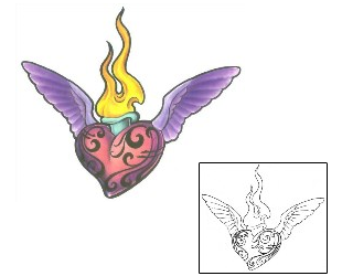 Sacred Heart Tattoo Religious & Spiritual tattoo | GSF-01307
