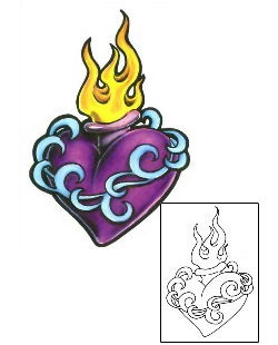 Sacred Heart Tattoo Religious & Spiritual tattoo | GSF-01350