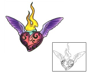 Sacred Heart Tattoo Religious & Spiritual tattoo | GSF-01351