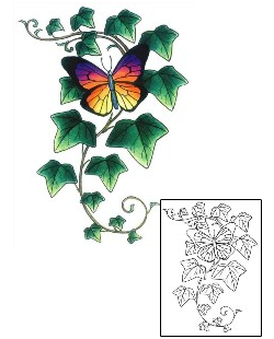 Butterfly Tattoo Plant Life tattoo | GSF-01369