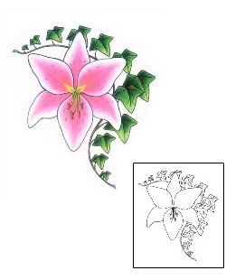 Lily Tattoo Plant Life tattoo | GSF-01376