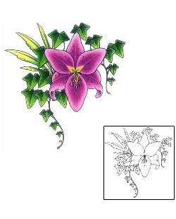 Lily Tattoo Plant Life tattoo | GSF-01377