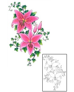 Lily Tattoo Plant Life tattoo | GSF-01418
