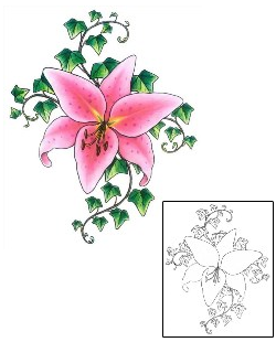 Lily Tattoo Plant Life tattoo | GSF-01420