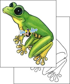 Frog Tattoo reptiles-and-amphibians-frog-tattoos-gail-somers-gsf-01427