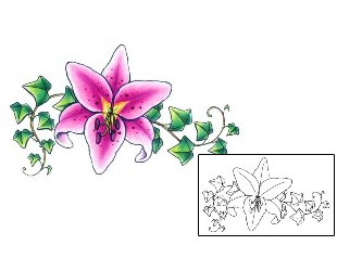 Lily Tattoo Plant Life tattoo | GSF-01444