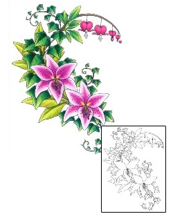 Lily Tattoo Plant Life tattoo | GSF-01445