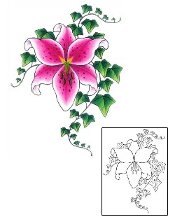 Lily Tattoo Plant Life tattoo | GSF-01456