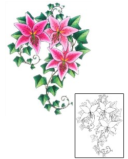 Lily Tattoo Plant Life tattoo | GSF-01487