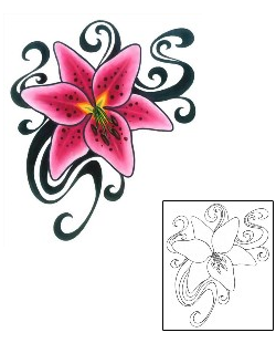 Lily Tattoo Plant Life tattoo | GSF-01497