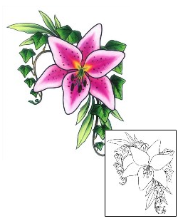 Lily Tattoo Plant Life tattoo | GSF-01499