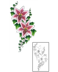 Lily Tattoo Plant Life tattoo | GSF-01503